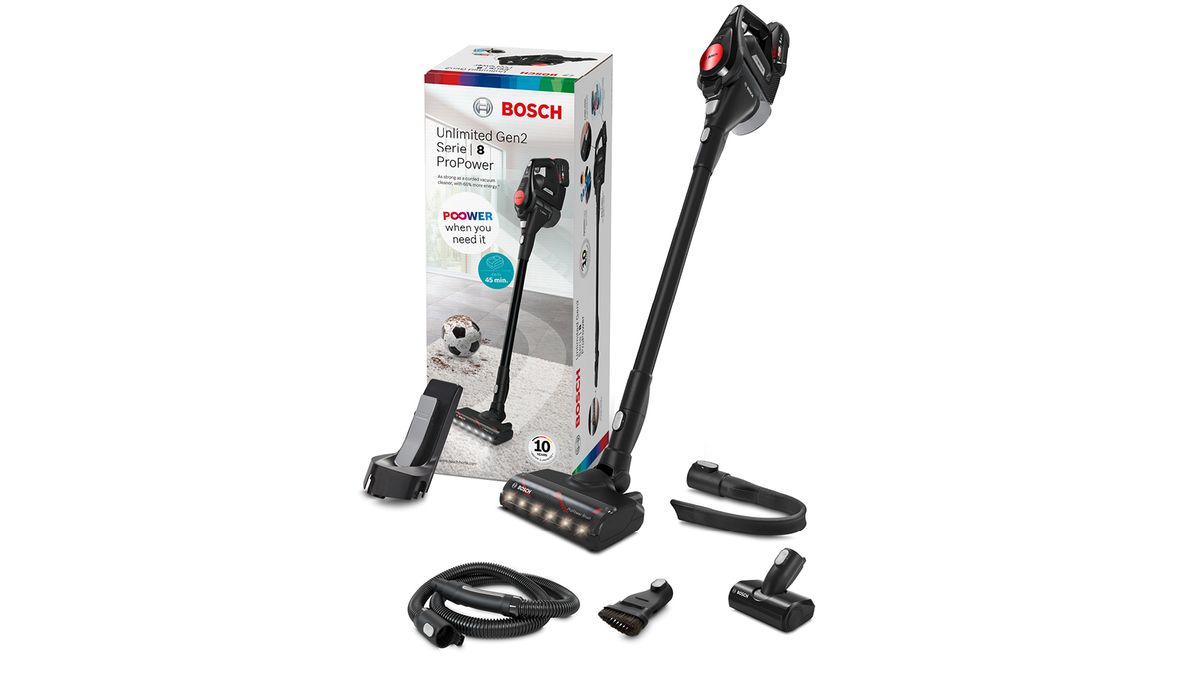 BOSCH BCS82POW15 Series 8 Unlimited Gen2 ProPower Rechargeable Vacuum Cleaner Black