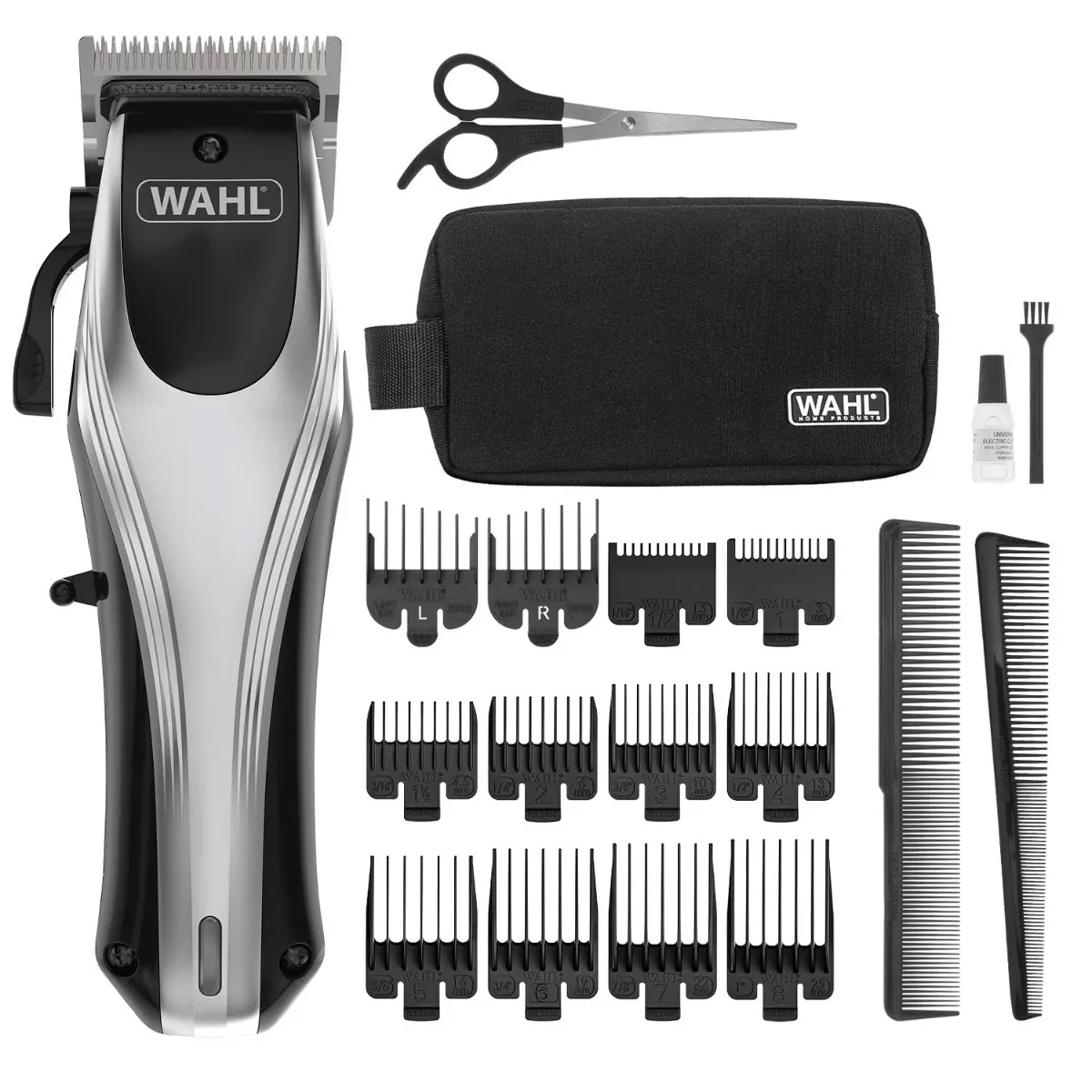 Wahl Rapid Clip Stainless Steel Rechargeable Hair Clipper Black 9657-0460